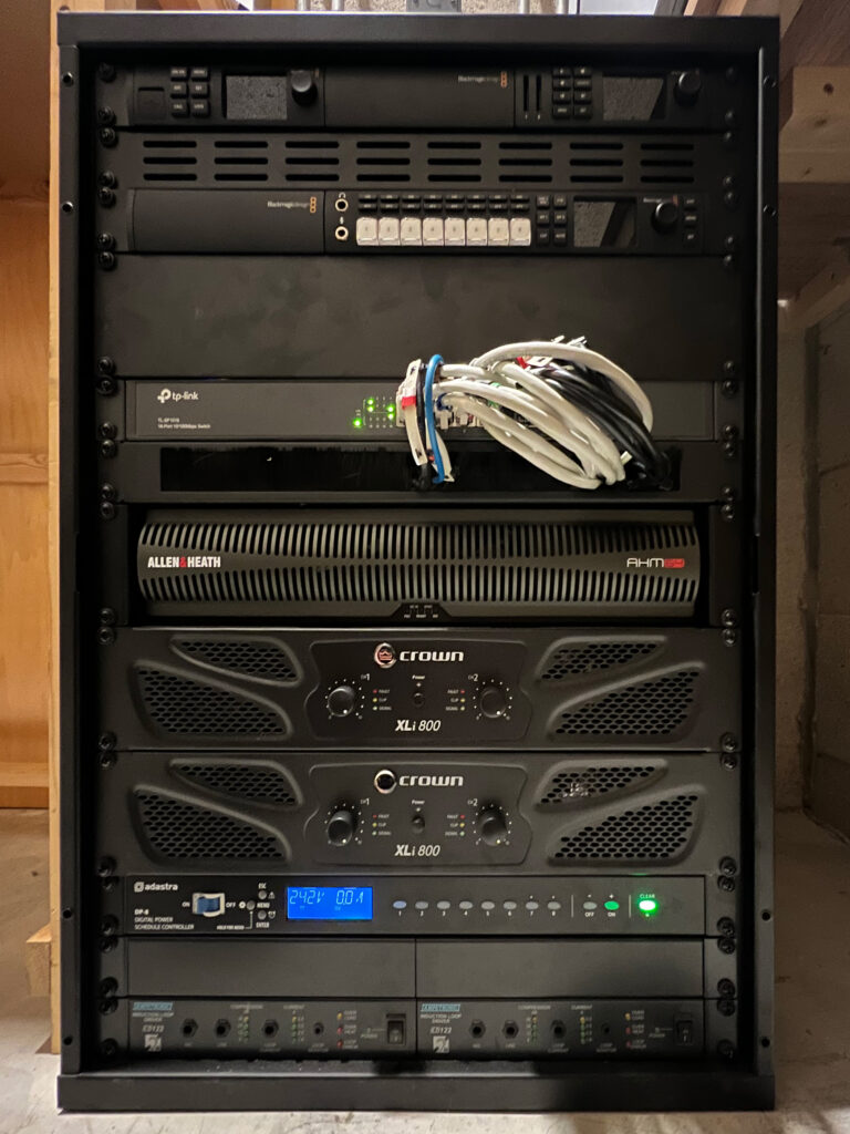 AHM-64 installed in the lecture theatre at The National Maritime Museum Cornwall