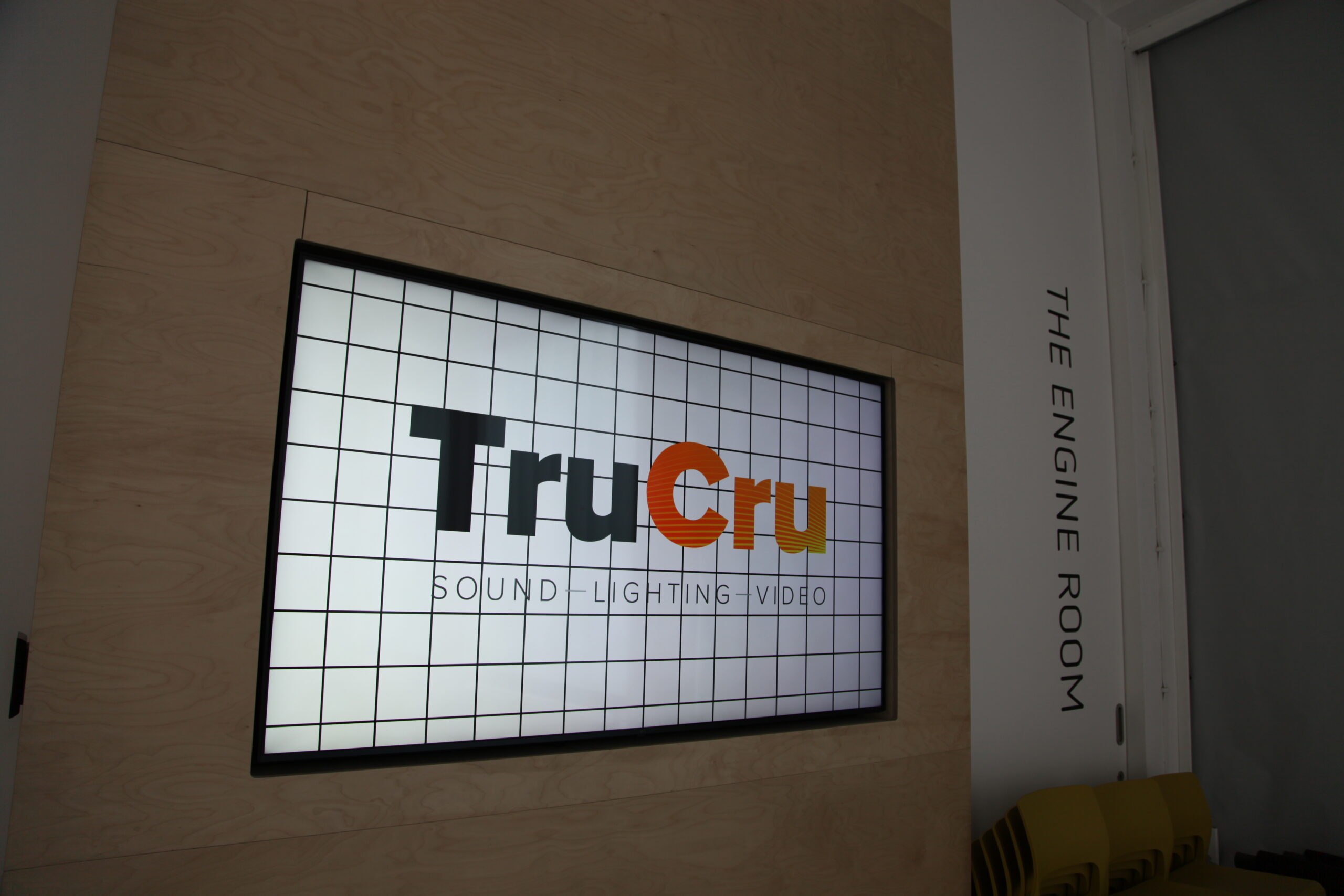 Large Format display mounted flush into wall at The Exchange Art Gallery in Penzance